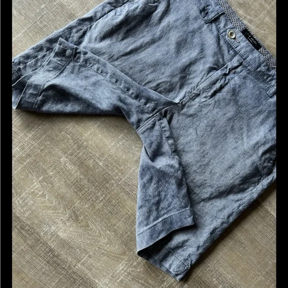 Ted Baker Men’s Linen Blend Shorts 34 Casual Summer Walking Travel Blue - Picture 5 of 8